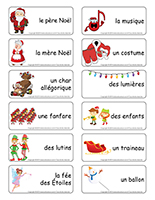 Étiquettes-mots-Le défilé du père Noël