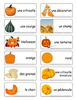 Étiquettes-mots-Les citrouilles Étiquettes-mots-Les citrouilles