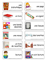 Étiquettes-mots-Les livres Étiquettes-mots-Les livres