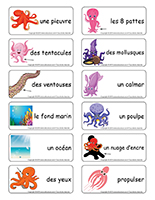 Étiquettes-mots-Les pieuvres Étiquettes-mots-Les pieuvres