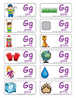 Étiquettes-mots-Lettre G Étiquettes-mots-Lettre G