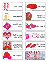 Étiquettes-mots-Lutins-de la Saint-Valentin