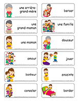 Étiquettes-mots-Mamans et grands-mamans Étiquettes-mots-Mamans et grands-mamans