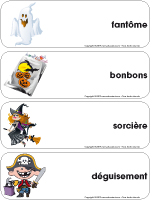 Étiquettes-mots géants - Halloween