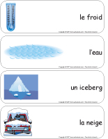 Étiquettes-mots-géants - La glace Étiquettes-mots-géants - La glace