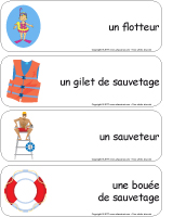 Étiquettes-mots-géants - La sécurité estivale Étiquettes-mots-géants - La sécurité estivale