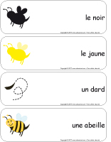 Étiquettes-mots géants - Les abeilles Étiquettes-mots géants - Les abeilles