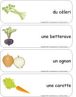 Étiquettes-mots géants - Les légumes