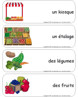 Étiquettes-mots géants - Place du marché Étiquettes-mots géants - Place du marché