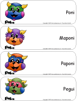 Étiquettes-mots géants - Poni Étiquettes-mots géants - Poni