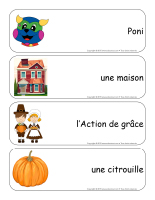 Étiquettes-mots géants-Action de grace avec Poni