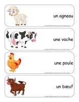 Étiquettes-mots-géants-Animaux de la ferme-1