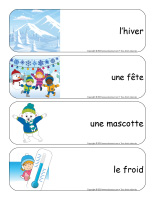 Étiquettes-mots géants-Bal de neige-1