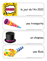 Étiquettes-mots géants-Bonne année-1 2022