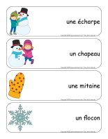 Étiquettes-mots géants-Bonshommes de neige-2
