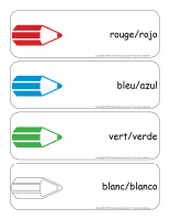 Étiquettes-mots géants-Couleurs-Espagnol