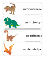 Étiquettes-mots géants-Dinosaures-1