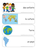 Étiquettes-mots géants-Enfants du monde-1