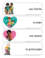 Étiquettes-mots géants-Famille-1