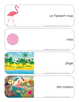 Étiquettes-mots géants-Flamants roses-1