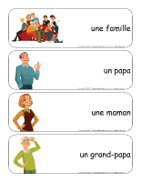 Étiquettes-mots-géants-La famille Étiquettes-mots-géants-La famille