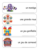 Étiquettes-mots géants-La foire