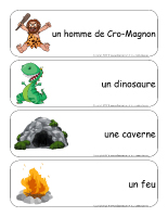 Étiquettes-mots-géants-La préhistoire Étiquettes-mots-géants-La préhistoire
