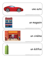 Étiquettes-mots-géants-La ville Étiquettes-mots-géants-La ville