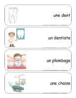 Étiquettes-mots-géants-Le dentiste Étiquettes-mots-géants-Le dentiste