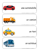 Étiquettes-mots géants-Le transport routier Étiquettes-mots géants-Le transport routier