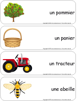 Étiquettes-mots géants-Le verger Étiquettes-mots géants-Le verger