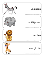 Étiquettes-mots-géants-Le zoo