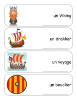 Étiquettes-mots géants-Les Vikings