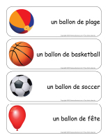 Étiquettes-mots géants-Les ballons