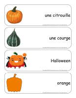 Étiquettes-mots géants-Les citrouilles-1