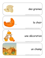 Étiquettes-mots géants-Les citrouilles-2 Étiquettes-mots géants-Les citrouilles-2
