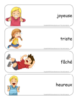 Étiquettes-mots géants-Les émotions Étiquettes-mots géants-Les émotions