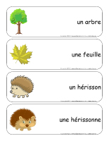 Étiquettes-mots-géants-Les hérissons Étiquettes-mots-géants-Les hérissons