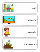 Étiquettes-mots géants-Les jeux électroniques-2