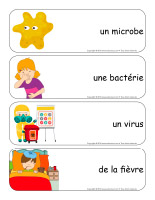 Étiquettes-mots géants-Les microbes Étiquettes-mots géants-Les microbes