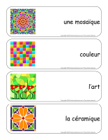 Étiquettes-mots géants-Les mosaiques