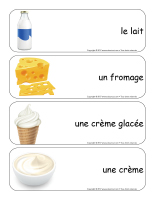 Étiquettes-mots géants-Les produits laitiers-1 Étiquettes-mots géants-Les produits laitiers-1