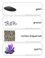 Étiquettes-mots géants-Les roches et minéraux