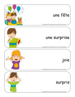 Étiquettes-mots géants-Les surprises-1