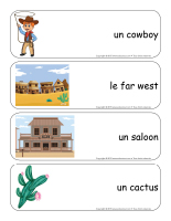 Étiquettes-mots géants-Les westerns