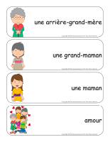 Étiquettes-mots géants-Mamans et grands-mamans