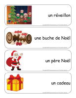 Étiquettes-mots géants-Noel Traditions