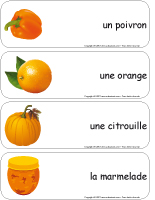 Étiquettes-mots géants-Octobre en orange