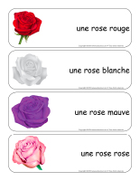 Étiquettes-mots géants-Saint-Valentin-Les roses Étiquettes-mots géants-Saint-Valentin-Les roses