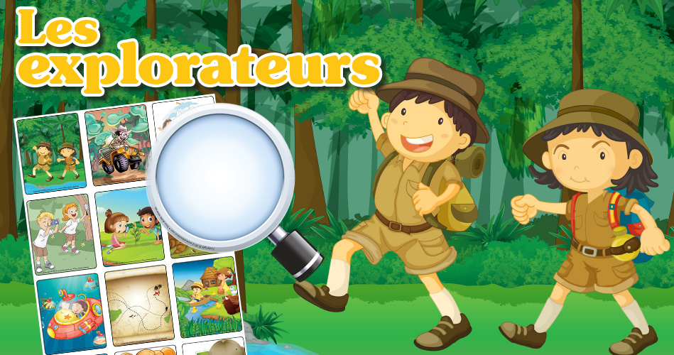 Les explorateurs, activités pour enfants.